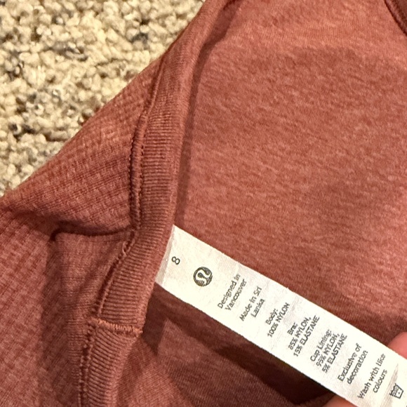 Lululemon Ebb To Street Tank Top Color: Ancient Copper - Picture 6 of 6